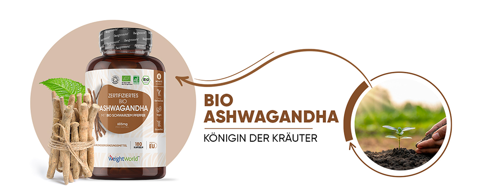 Organic Ashwagandha with black pepper 180 Capsules