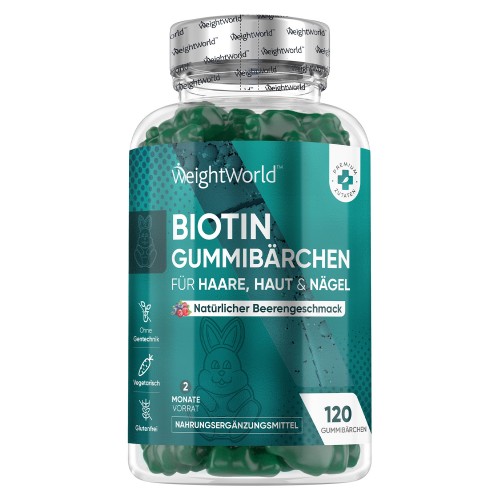 Biotin Gummibärchen für Haare, Haut & Nägel